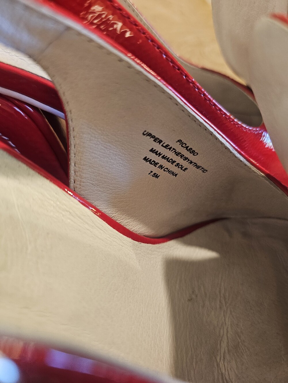 JEFFREY CAMPBELL ‘PICASSO’ SLINGBACK PUMP WITH CHUNKY HEEL 4’’Color Red - Picture 6 of 7